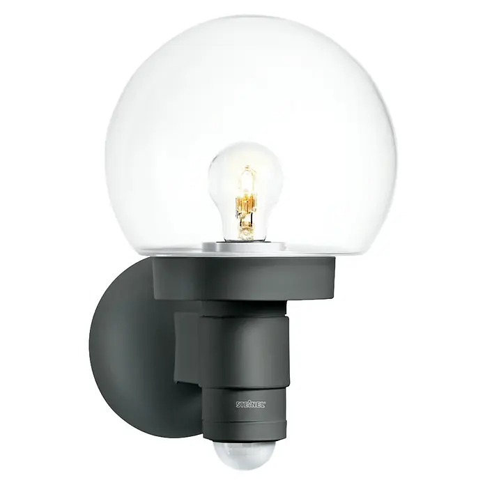 Steinel Sensor-Außenleuchte L 115 S anthrazit - 60 W, L x B x H: 25,7 x 21,5 x 33 cm - Die Steinel Außenleuchte mit Bewegungsmelder kombiniert stilvolles Design mit praktischer Funktionalität für den Außenbereich.