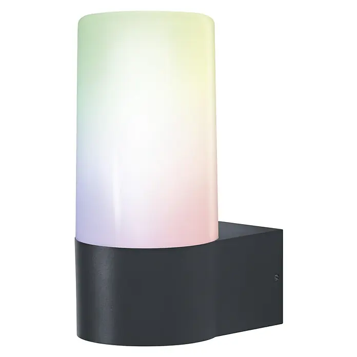 Ledvance Smart+ WiFi LED-Außenwandleuchte PIPE - Farbe Gehäuse: Dunkelgrau, IP44, 10 W, 12,9 x 8,9 x 19,7 cm - Die LED-Wandleuchte mit Farbwechsel sorgt für stimmungsvolle Beleuchtung im Außenbereich. Das moderne Design fügt sich nahtlos in jede Umgebung ein.