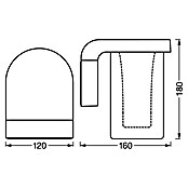 Ledvance Smart+ WiFi LED-Außenwandleuchte CASCADE (Farbe Gehäuse: Dunkelgrau, IP44, 16 x 12 x 18 cm) | BAUHAUS