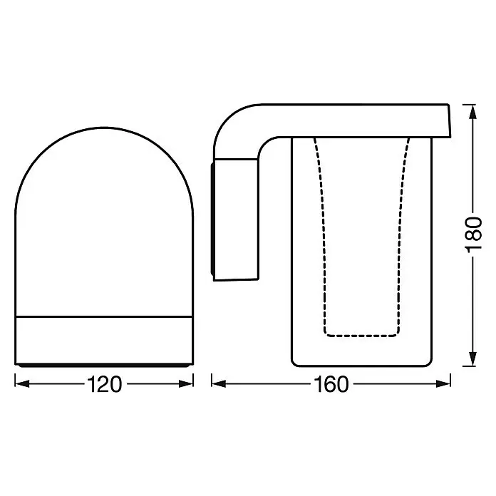 Ledvance Smart+ WiFi LED-Außenwandleuchte CASCADEFarbe Gehäuse: Dunkelgrau, IP44, 16 x 12 x 18 cm