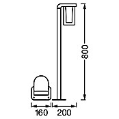 Ledvance Smart+ WiFi LED-Außenwandleuchte CASCADE (Farbe Gehäuse: Dunkelgrau, IP44, 20 x 16 x 80 cm) | BAUHAUS