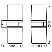 Ledvance Smart+ WiFi LED-Außenwandleuchte UPD Flare (Farbe Gehäuse: Dunkelgrau, IP44, 13,2 x 10 x 24,6 cm) | BAUHAUS