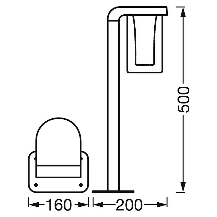 Ledvance Smart+ WiFi LED-Außenwandleuchte CASCADEFarbe Gehäuse: Dunkelgrau, IP44, 20 x 16 x 50 cm