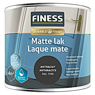 Finess Lak Mat (Antraciet grijs, 250 ml)