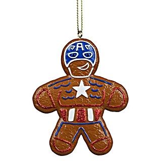 Kurt S. Adler Christbaumschmuck Lebkuchen Captain America (Weiß, Kunststoff, 6,81 x 0,7 x 8 cm, Marvel - Captain America)