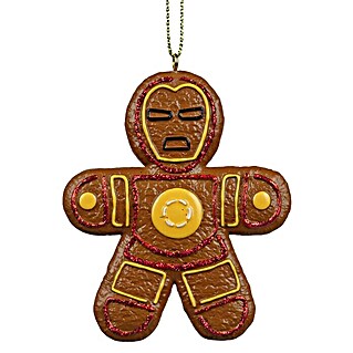 Kurt S. Adler Christbaumschmuck Lebkuchen Iron Man (Gelb, Kunststoff, 6,81 x 0,7 x 8 cm, Marvel - Iron Man)