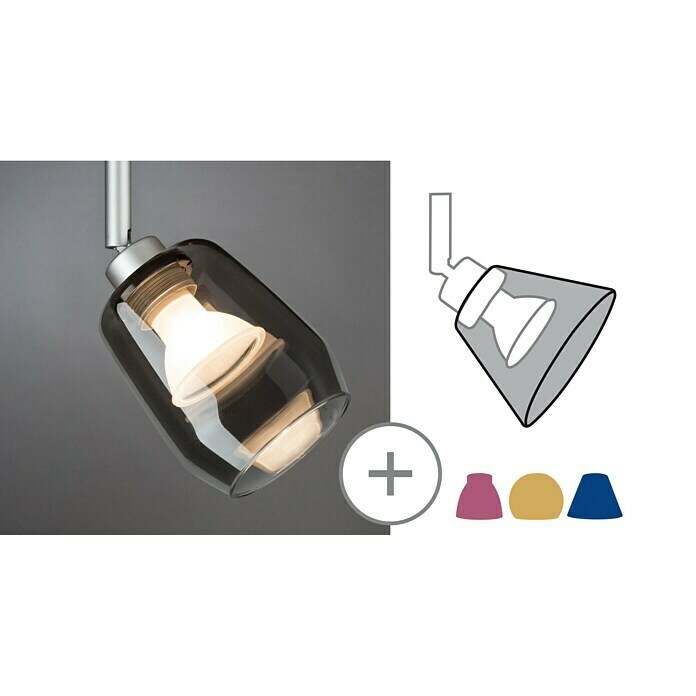 Paulmann DecoSystems Lampenschirm Vento (Durchmesser: 8 cm, Transparent, Glas, Rund)
