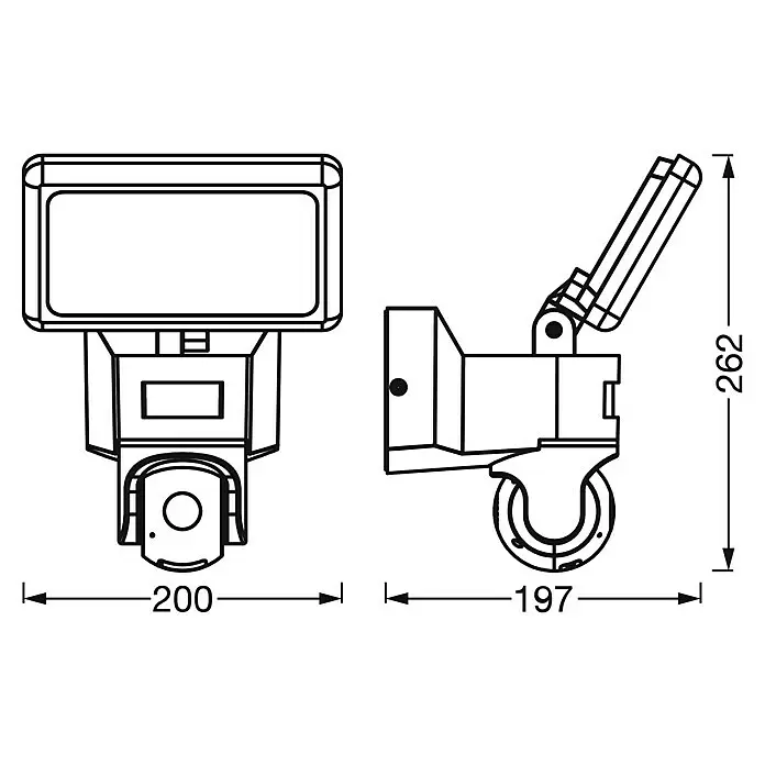 Osram LED-Außenwandleuchte23 W, 20 x 19,7 x 26,2 cm, Dunkelgrau, IP44