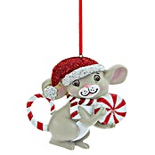 Kurt S. Adler Christbaumschmuck Maus mit Bonbon (Braun, Kunststoff) | BAUHAUS