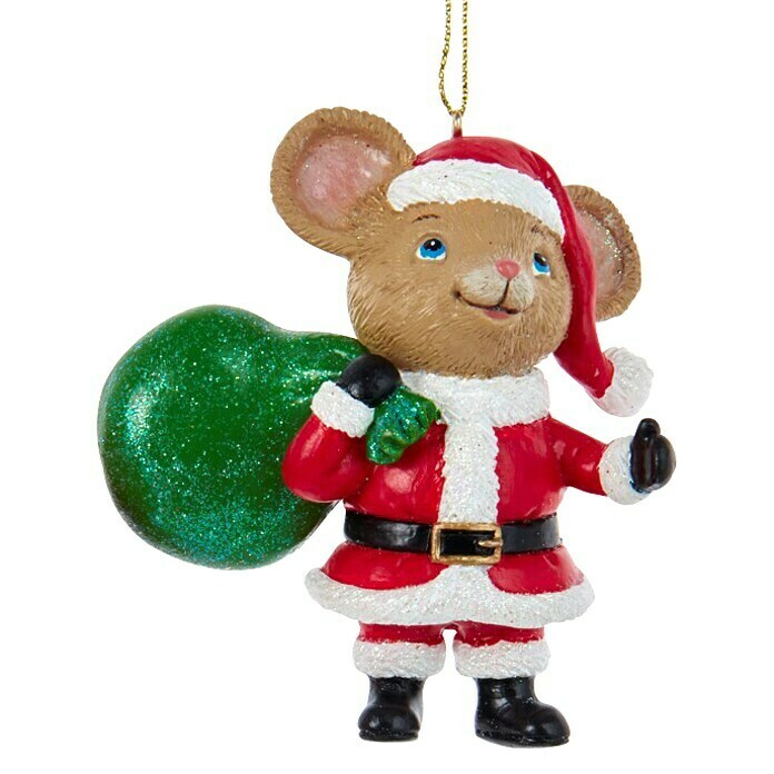 Kurt S. Adler Christbaumschmuck Maus Santa (Grün, Kunststoff, L x B x H: 7,62 x 3,81 x 8,26 cm) | BAUHAUS