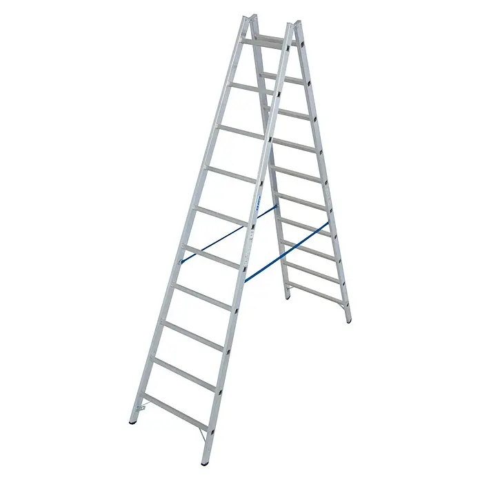 Krause Stabilo Doppelleiter - Anzahl Tritte: 20 Stk., Arbeitshöhe: 4,1 m, Aluminium - Eine freistehende Aluminiumleiter von Krause, ideal für vielfältige Aufgaben im Innen- und Außenbereich, für Profis und Heimwerker.