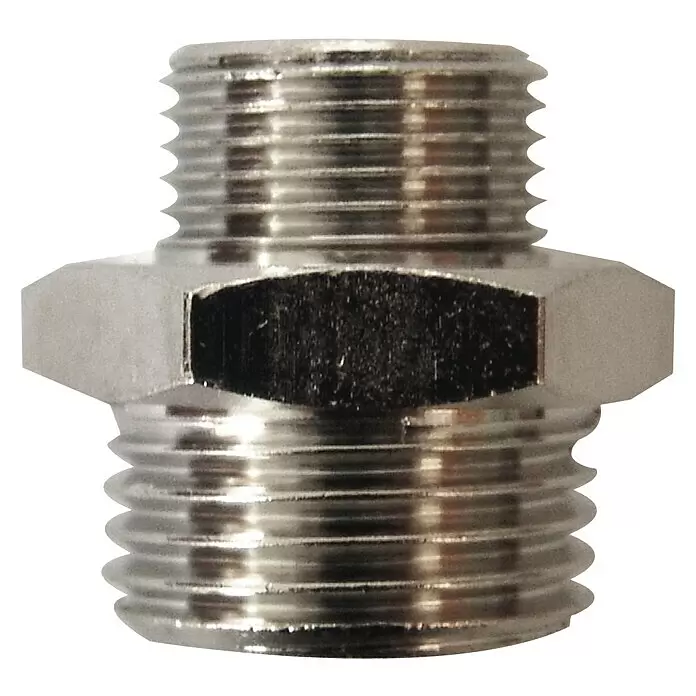Prebena Doppelnippel R 1/4'' X 3/8'' - 1 Stk. - Vorderansicht