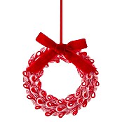 Kurt S. Adler Christbaumschmuck Kranz Candy (Rot, Kunststoff, L x B x H: 12,49 x 12,49 x 3 cm) | BAUHAUS