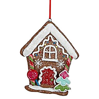 Kurt S. Adler Christbaumschmuck Lebkuchenhaus (Braun, Kunststoff, 8,99 x 8,26 x 8,99 cm)