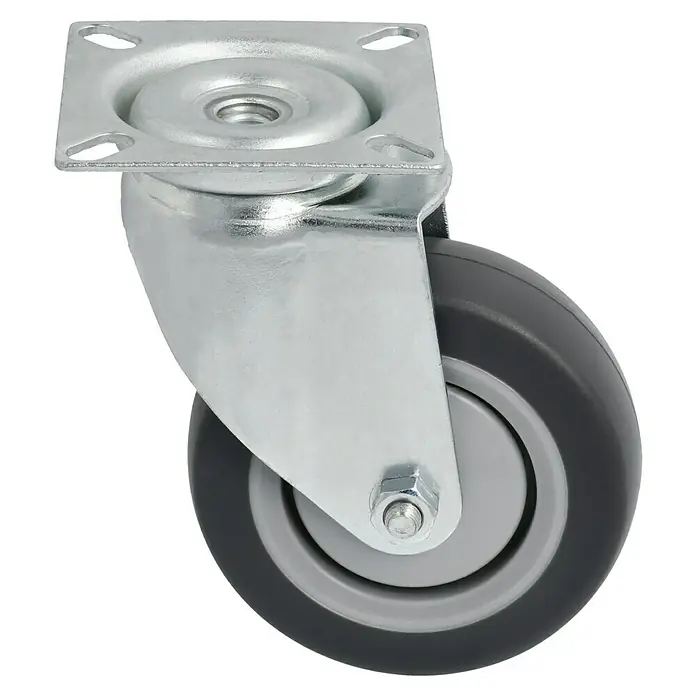 Stabilit Apparate-Lenkrolle - Durchmesser Rollen: 75 mm, Traglast: 50 kg, Kugellager, Mit Platte - Lenkrolle mit Montageplatte, ideal für Möbel und Geräte. Robust und langlebig für vielseitige Einsatzbereiche.