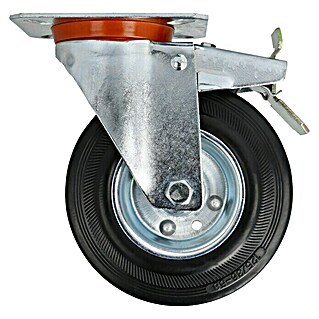 Stabilit Zakretni kotač za transportna kolica (Promjer kotačića: 125 mm, Nosivost: 100 kg, Valjkasti ležaj, S pločom i zaustavnikom)