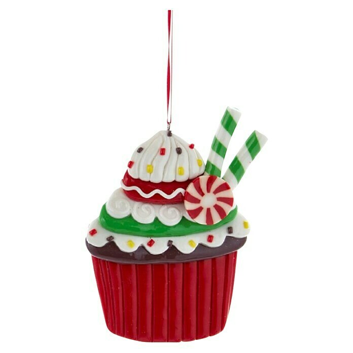 Kurt S. Adler Christbaumschmuck Cupcake (Rot, Kunststoff) | BAUHAUS