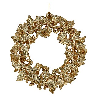 Kurt S. Adler Christbaumschmuck Kranz (Gold, Kunststoff, L x B x H: 11,43 x 1,52 x 11,43 cm)