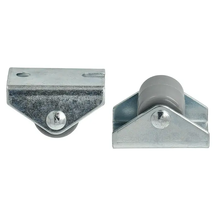 Stabilit Möbel-Bockrolle - Durchmesser Rollen: 15 mm, Traglast: 20 kg, Gleitlager, Höhe: 18 mm - Zwei Rollenlager aus Metall und Kunststoff, für reibungslose Bewegung.