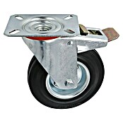 Stabilit Transportgeräterolle (Durchmesser Rollen: 125 mm, Traglast: 100 kg, Rollenlager, Mit Platte und Feststeller)
