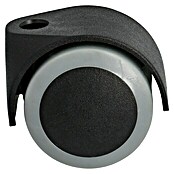 Stabilit Doppelrolle (Traglast: 40 kg, Schwarz/Grau, Thermoplastische Elastomere (TPE), Durchmesser Rückenloch: 10 mm)