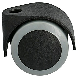 Stabilit Doppelrolle (Traglast: 40 kg, Schwarz/Grau, Thermoplastische Elastomere (TPE), Durchmesser Rückenloch: 10 mm)