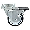 Stabilit Apparate-Lenkrolle (Durchmesser Rollen: 75 mm, Traglast: 50 kg, Gleitlager, Mit Platte und Feststeller)