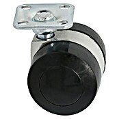 Stabilit Doppelrolle (Durchmesser Rollen: 35 mm, Traglast: 50 kg, Gleitlager, Mit Platte)
