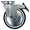 Stabilit Apparate-Lenkrolle (Durchmesser Rollen: 100 mm, Traglast: 55 kg, Gleitlager, Mit Platte und Feststeller)