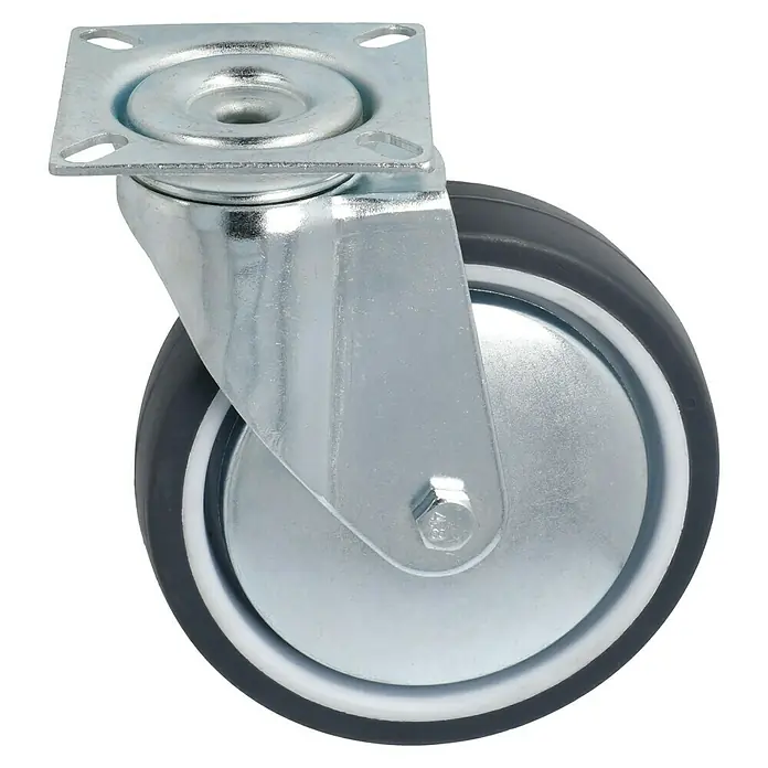 Stabilit Apparate-LenkrolleDurchmesser Rollen: 100 mm, Traglast: 55 kg, Gleitlager, Mit Platte