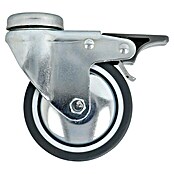 Stabilit Apparate-Lenkrolle (Durchmesser Rollen: 75 mm, Traglast: 50 kg, Gleitlager, Mit Rückenloch und Feststeller)