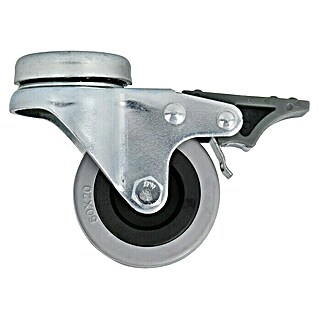 Stabilit Kotačić (Promjer kotačića: 50 mm, Nosivost: 45 kg, Materijal kotača: Guma, Sa stražnjom rupom i zaustavljačem, Klizni ležaj)