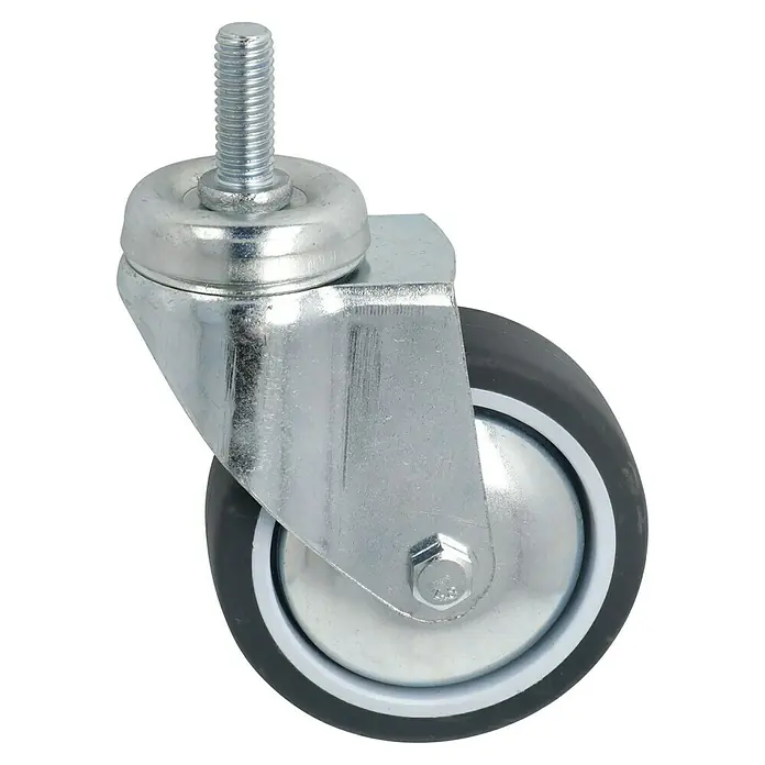 Dörner & Helmer Apparate-Lenkrolle - Traglast: 50 kg, Gleitlager, Mit Gewindestift - Rollen-Nachrüstsatz: Praktischer Lenkrolle mit Gewindestift für flexible Mobilität und einfache Montage. Ideal für diverse Anwendungen.