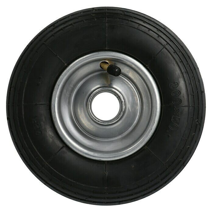 Dörner & Helmer Luftrad (Durchmesser: 200 mm, Traglast: 75 kg, Material Felge: Stahlblech, Nabenlänge: 60 mm)