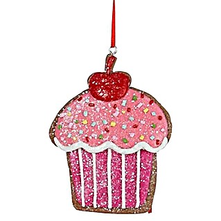 Kurt S. Adler Christbaumschmuck Lebkuchen-Cupcake (Braun, Kunststoff, 8,99 x 8,26 x 8,99 cm)