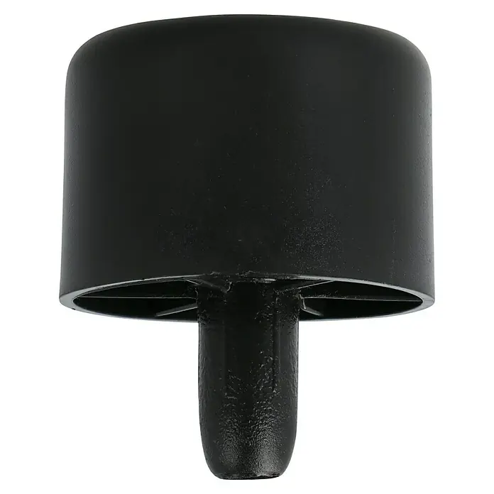 Möbelgleiter - Ø x H: 50 x 35 mm, Traglast: 20 kg, Mit Einsteckzapfen, Schwarz - Schwarzer Fußgleiter für Möbelbeine. Der Gleiter ist aus robustem Material gefertigt und schützt den Boden vor Kratzern.