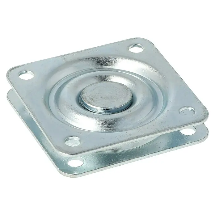 Stabilit Drehplatte - Maße Platte: 57 x 57 mm, Kugellager - Drehscheibe aus Metall mit vier Löchern zur Befestigung. Ideal für Möbel oder andere Anwendungen, die Drehbewegungen erfordern.