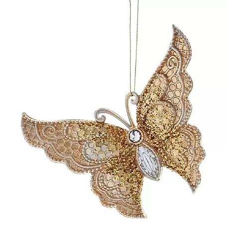 Kurt S. Adler  Christbaumschmuck Schmetterling glitzer