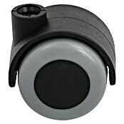 Stabilit Rueda doble (Diámetro ruedas: 40 mm, Capacidad de carga: 30 kg, Casquillo liso, Con agujero pasante, Diámetro agujero posterior: 8 mm)
