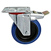 Dörner & Helmer Transportgeräterolle (Durchmesser Rollen: 125 mm, Traglast: 200 kg, Rollenlager, Mit Platte und Feststeller)