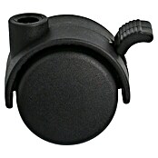 Dörner & Helmer Doppelrolle (Durchmesser Rollen: 40 mm, Traglast: 20 kg, Gleitlager, Mit Rückenloch und Feststeller, Durchmesser Rückenloch: 8 mm)