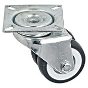 Dörner & Helmer Apparate-Doppelrolle (Durchmesser Rollen: 50 mm, Traglast: 80 kg, Gleitlager, Mit Platte)