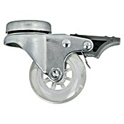 Dörner & Helmer Design-Lenkrolle (Durchmesser Rollen: 50 mm, Traglast: 40 kg, Gleitlager, Mit Rückenloch und Feststeller)
