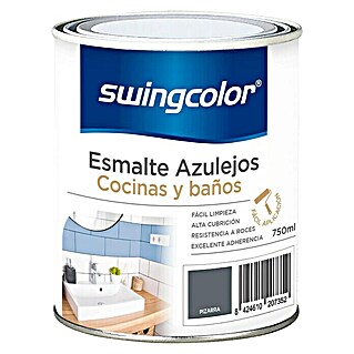 swingcolor Esmalte para azulejos Cocinas y baños (Pizarra, 750 ml, Brillante)