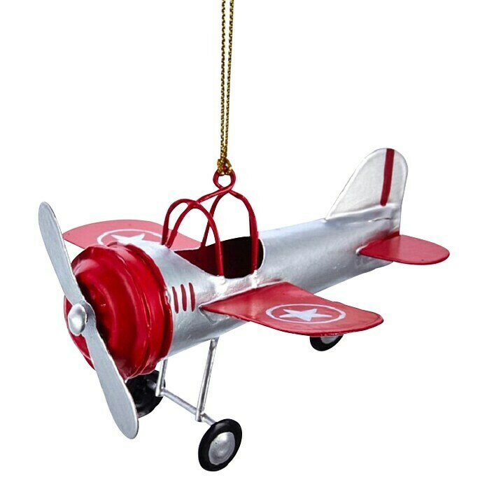 Kurt S. Adler Christbaumschmuck Flugzeug (Braun, Metall, L x B x H: 6,03 x 10,8 x 9,53 cm) | BAUHAUS