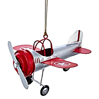 Kurt S. Adler Christbaumschmuck Flugzeug (Braun, Metall, L x B x H: 6,03 x 10,8 x 9,53 cm)