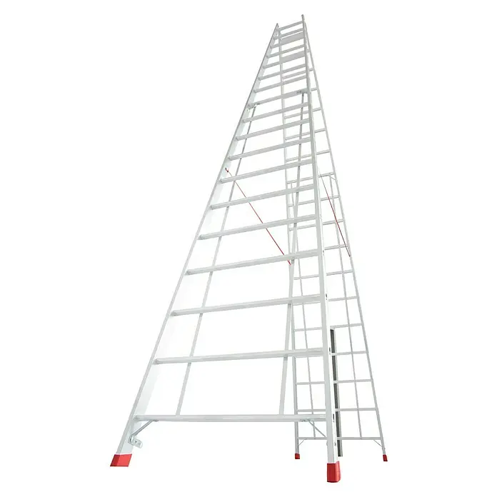 Krause Stabilo Doppelleiter - Anzahl Tritte: 36 Stk., Arbeitshöhe: 6,25 m, Aluminium - Aluminium-Mehrzweckleiter in A-Form. Eine robuste Leiter für verschiedene Aufgaben, ideal für Heimwerker und Profis.