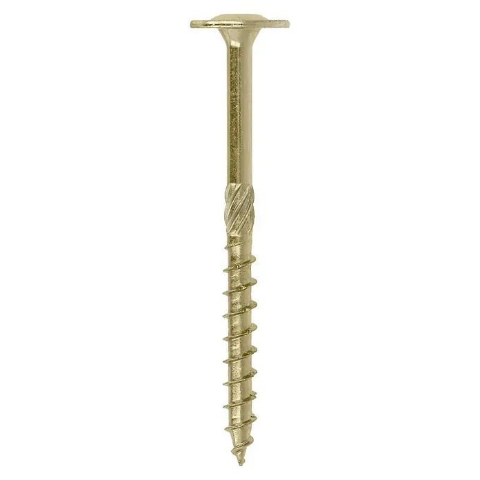 Profi Depot Holzbauschraube TX - Tellerkopf, TX für TORX-Antriebe, 50 Stk., Ø x L: 8 x 100 mm - Golden glänzende Senkkopfschraube, ideal für Holzverbindungen. Die Schraube bietet einen sicheren Halt und eine saubere Oberfläche.