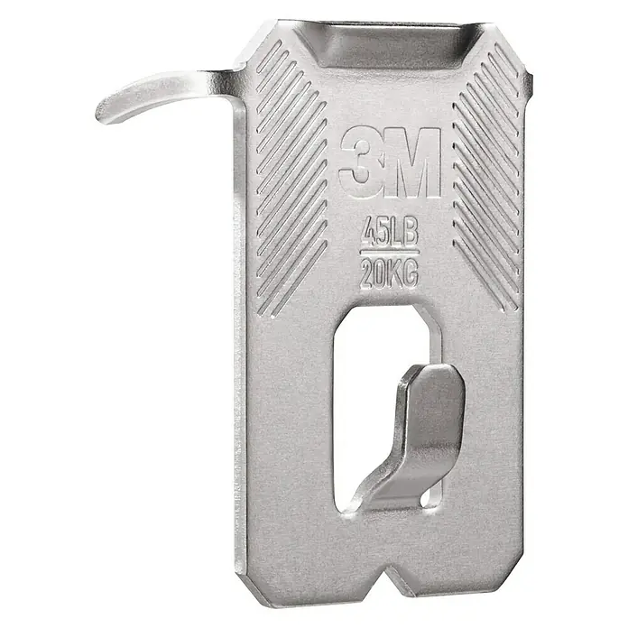 3M Claw Gancho para colgar cuadros - 2 ud., Capacidad de carga: 20 kg - Primer plano de un gancho de colgar cuadros 3M con capacidad de 20 kg, ideal para decoración de paredes sin daños.