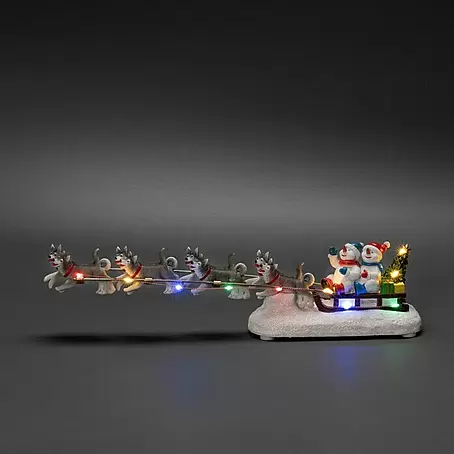 Konstsmide  LED-Szenerie Schneemann und Hundeschlitten